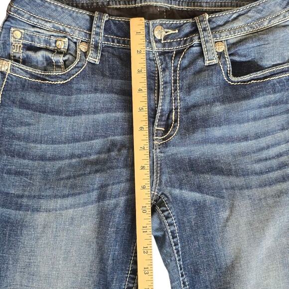Miss Me Chloe Bootcut Denim Jean Bling Jewels Size 30 - Picture 10 of 12